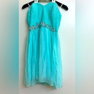 Speechless strapless/removable spaghetti strap dress size 13 light teal